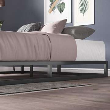 ZINUS Joseph 6 inch Metal Platform Bed Frame, Mattress Foundation, Wood Slat Support, No Box Spring Needed, Sturdy Steel Structure, Queen