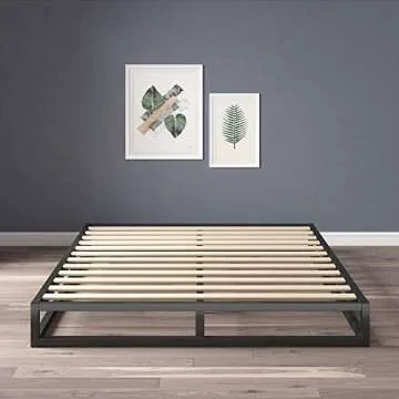 ZINUS Joseph 6 inch Metal Platform Bed Frame, Mattress Foundation, Wood Slat Support, No Box Spring Needed, Sturdy Steel Structure, Queen