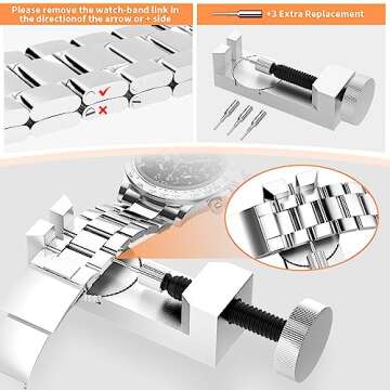 155 PCS Watch Repair Kit by BYNIIUR - Tools & Case