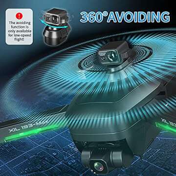 NiGHT LiONS TECH GPS Drones with Camera for Adults 4K,Obstacle Avoidance,3-Axis Gimbal,Anti-Shake,5G WIFI FPV,Long Flight Time,Brushless Motor,Auto Return Home(2 batteries)