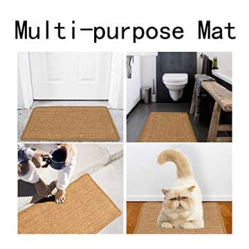 Lahas Cat Scratching Mat,Scratching Pad,Scratch Pad/Rug,Natural Sisal Mat,Sisal Rope for Cat Scratcher,Protect Carpets and Sofas