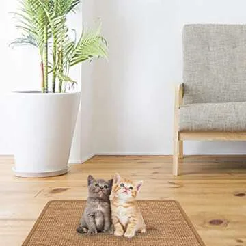 Lahas Cat Scratching Mat,Scratching Pad,Scratch Pad/Rug,Natural Sisal Mat,Sisal Rope for Cat Scratcher,Protect Carpets and Sofas