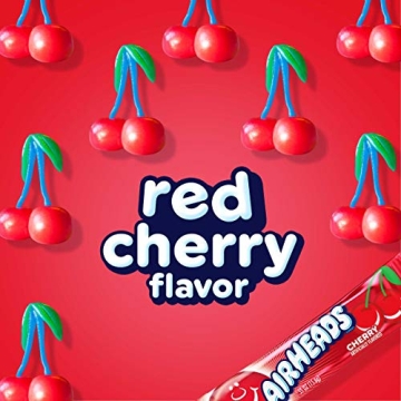 Airheads Cherry Candy Bars, 36 Individually Wrapped Taffy Bars