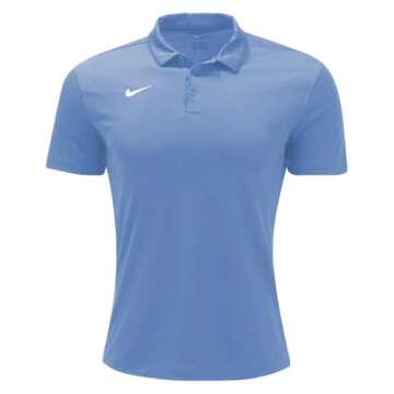 Nike Mens Dri-FIT Short Sleeve Polo Shirt (Medium, Sky Blue)