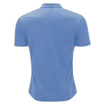 Nike Mens Dri-FIT Short Sleeve Polo Shirt (Medium, Sky Blue)