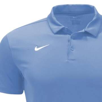 Nike Mens Dri-FIT Short Sleeve Polo Shirt (Medium, Sky Blue)