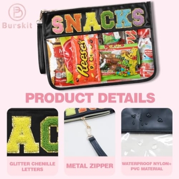 Chic Clear Cosmetic Pouch | Burskit Snack Bags