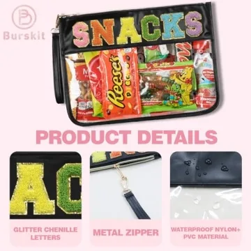 Chic Clear Cosmetic Pouch | Burskit Snack Bags