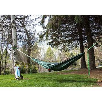 Grand Trunk Ultralight Camping Hammock - Lightweight and Portable Travel Hammock for Camping, Hiking, Backpacking and Other Travel, Forest Green
