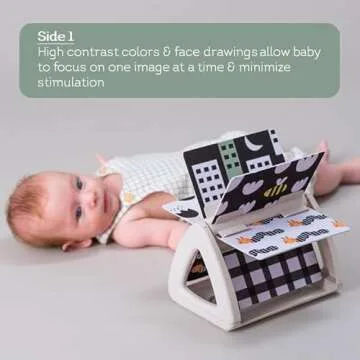 Taf Toys Infant Tummy-time Rattling Activity Book - Educational Development for Newborns
