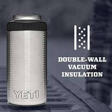 YETI Rambler 16 oz. Colster Tall Can Insulator for Tallboys & 16 oz. Cans, Stainless