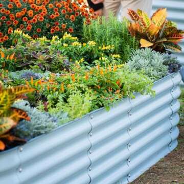 Vego Garden 17" Modular Metal Raised Beds for All Spaces