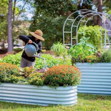 Vego Garden 17" Modular Metal Raised Beds for All Spaces