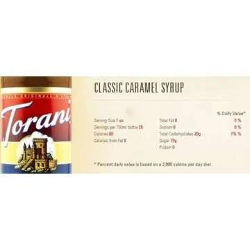 Torani CLASSIC Caramel Syrup, 750 mL