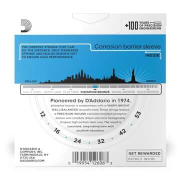 D'Addario EJ16-3D Acoustic Guitar Strings 3-Pack