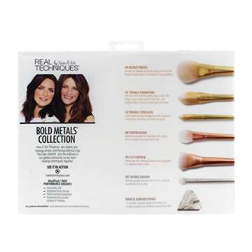 Bold Metals Makeup Brush Set for Flawless Application
