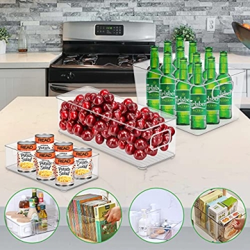 Refrigerator Organizer Bins Set of 4 for Kitchen Storage