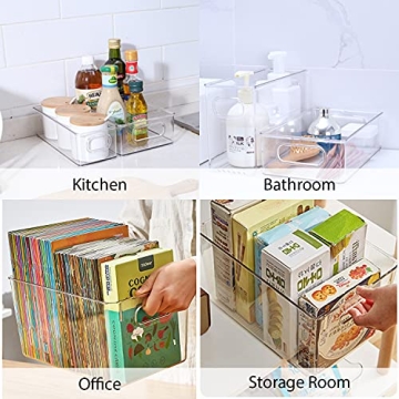 Refrigerator Organizer Bins Set of 4 for Kitchen Storage