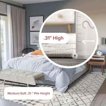 nuLOOM 5' x 8' Indoor Performance Area Rug, Stain-Resistnat, Pet and Kid Friendly, Durable, High-Traffic, Zola ivory/grey