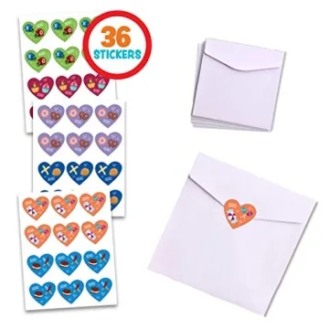 JOYIN 36 Pack Valentines Day Tic Tac Toe Cards for Kids