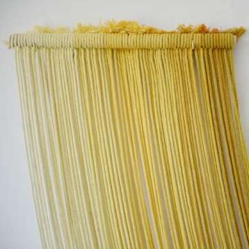Jakalin Macrame Wall Hanging Yellow Dip Dyed Yarn Art