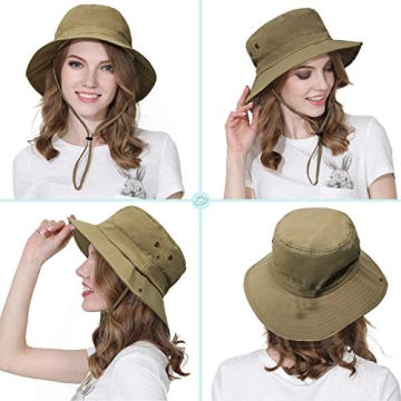 Taeku Sun Hat Unisex Wide Brim Bucket Hat for Sun Protection