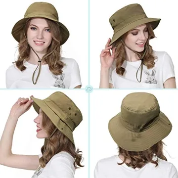 Taeku Sun Hat Unisex Wide Brim Bucket Hat for Sun Protection