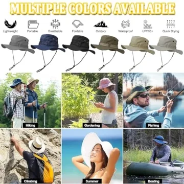 Taeku Sun Hat Unisex Wide Brim Bucket Hat for Sun Protection