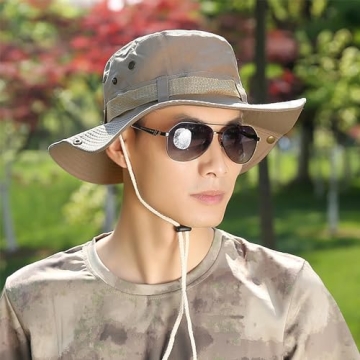 Taeku Sun Hat Unisex Wide Brim Bucket Hat for Sun Protection