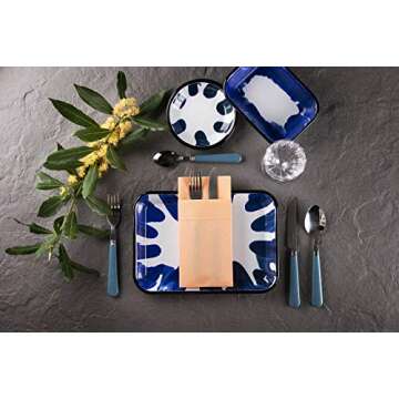 Peach/Apricot Dinner Napkins Cloth Like with Built-in Flatware Pocket,Linen-Feel Absorbent Disposabl...