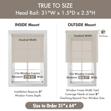 Madison Park Galen Cordless Roman Shades Energy Efficient Room Darkening