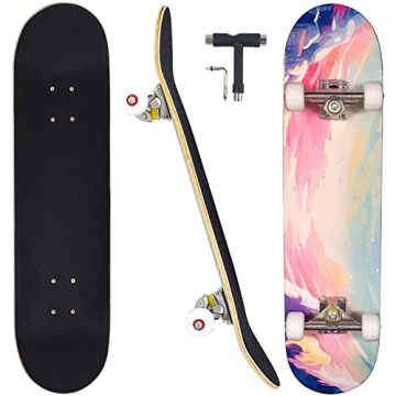 CAPARK Skateboards for Beginners Adults Youths Teens Kids Girls Boys 31 Inch Pro Complete Skate Boar...