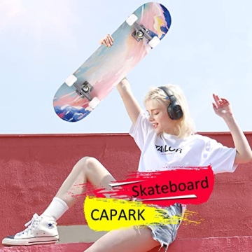 CAPARK 31 Inch Complete Skateboard for All Ages