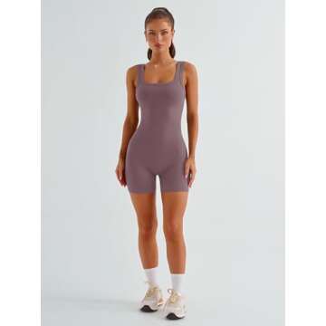 AUTOMET Women's One Piece Jumpsuits Short Sexy Bodysuit Workout Rompers Summer Outfits Gym Yoga Beac...
