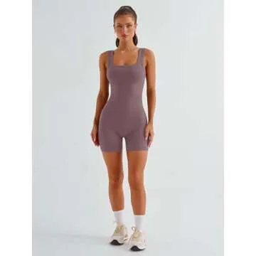 AUTOMET Women's One Piece Jumpsuits Short Sexy Bodysuit Workout Rompers Summer Outfits Gym Yoga Beac...