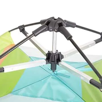 Pacific Play Tents One Touch Tent 48" X 38.5" High, Green/Orange/Blue