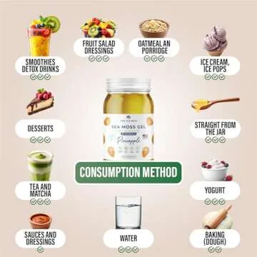 TrueSeaMoss Wildcrafted Irish Sea Moss Gel with Pineapple Flavor