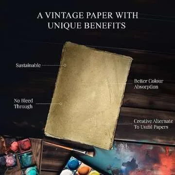 Handmade Vintage Deckled Edge Paper - 75 Sheets