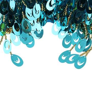 misppro Women's Top Bra Belly Dance Hip Dancer Costume Dancewear Dancing Costume - Blue