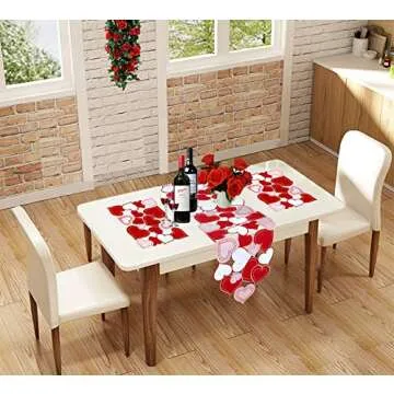 Elegant Love Heart Table Runner for Special Occasions
