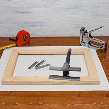 U.S. Art Supply Iron Canvas Pliers, Dual Design with Hammer & Jaw Gripper