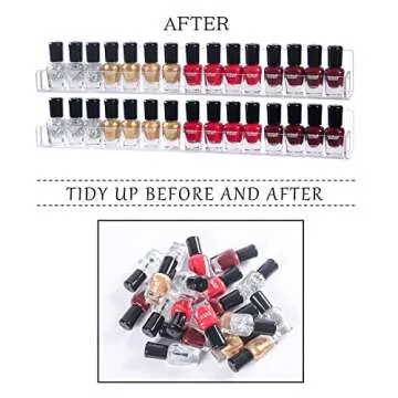 Stylish Acrylic Nail Polish Organizer Shelf Set