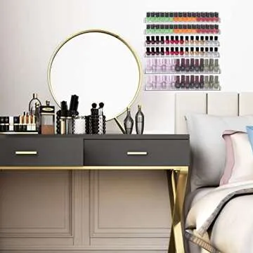 Stylish Acrylic Nail Polish Organizer Shelf Set