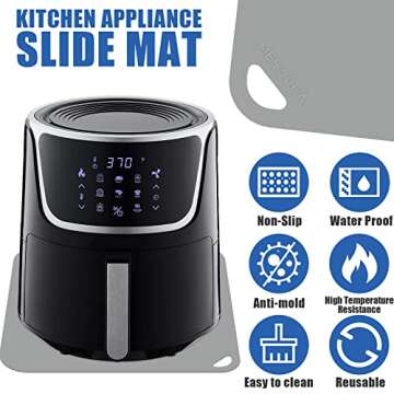 Heat Resistant Mat for Air Fryer Anti-slip mat for kitchen appliances, 1 Pcs Kitchen Countertop Heat...