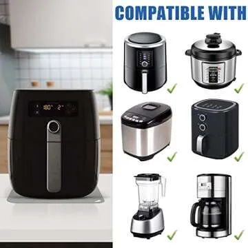 Heat Resistant Mat for Air Fryer Anti-slip mat for kitchen appliances, 1 Pcs Kitchen Countertop Heat Protector Mat Kitchen Hot Pads for Ninja Foodi Air Fryer, Coffee Maker(grey 14x14inch)