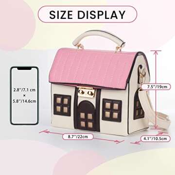 Cute Bag Unique Novelty Purse for Women Shoulder purse Messenger CrossBody Bag PU Leather Mini Handbag for Ladies