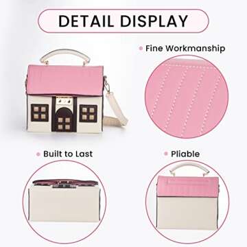 Cute Bag Unique Novelty Purse for Women Shoulder purse Messenger CrossBody Bag PU Leather Mini Handbag for Ladies