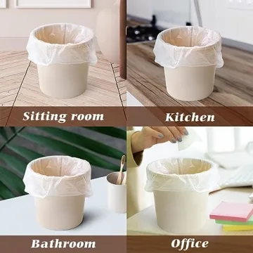 Teivio Trash Bags - Strong, Clear 330 count for Home Use