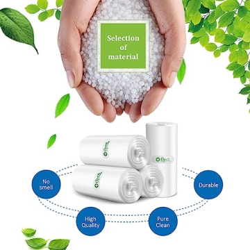 Teivio Trash Bags - Strong, Clear 330 count for Home Use