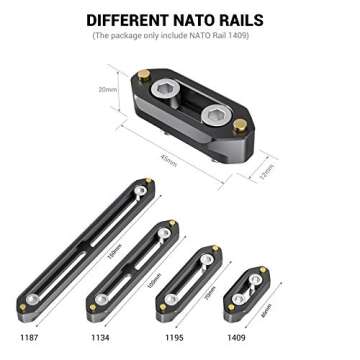 SMALLRIG Quick Release Safety Rail 4cm 1.57 Inches Long with 1/4'' Screws - 1409